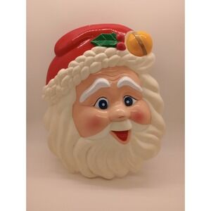 Vintage Santa Face Wall/Door Decor 7.5 x 9.5", Tony, U.S.A. Decoration Only Read